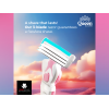 QUEEN SHAVING SYSTEM RAZOR HANDLE + 5 REFILLS TRIPLE BLADE FOR WOMEN